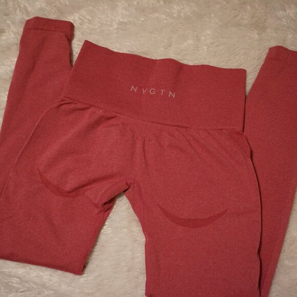 NVGTN Pink Mid Rise Seamless Contour Legging Size S - Picture 3 of 10